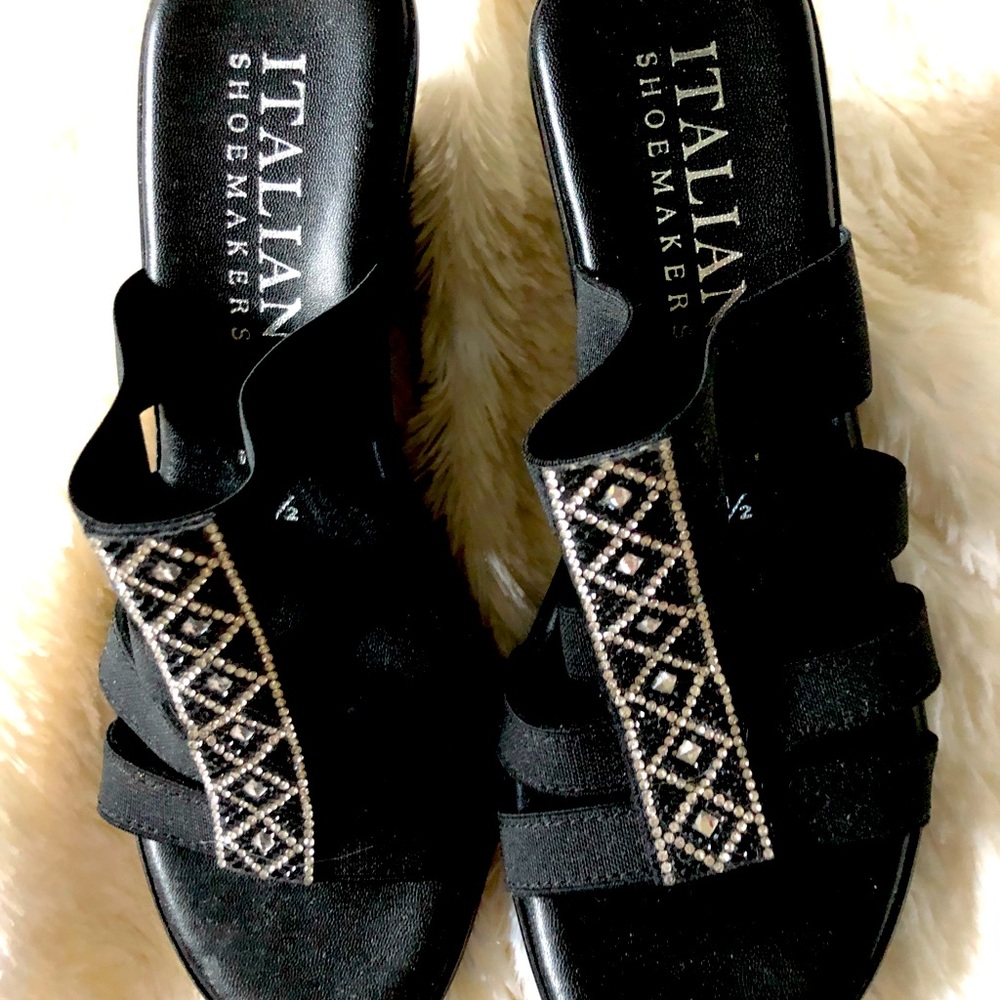 Black Italian Shoemaker Sandals